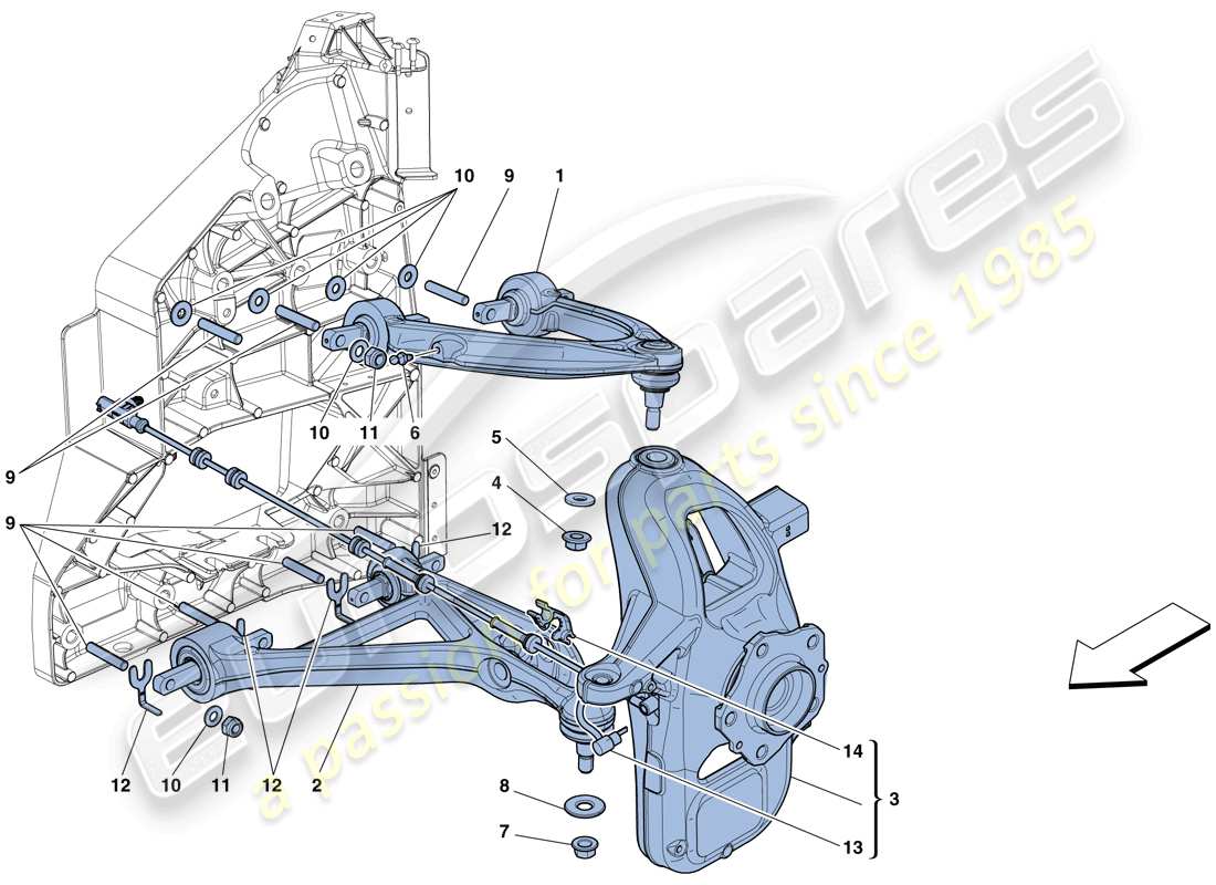 a part diagram from the ferrari 458 spider (europe) parts catalogue