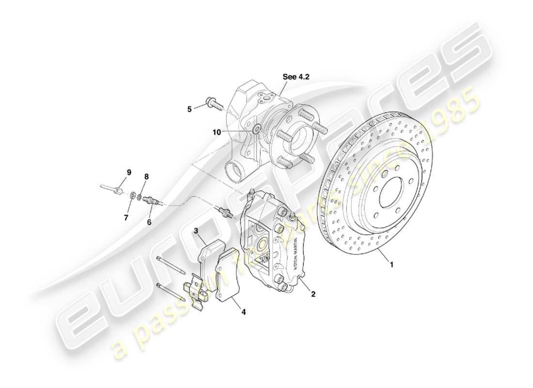 a part diagram from the aston martin db7 parts catalogue