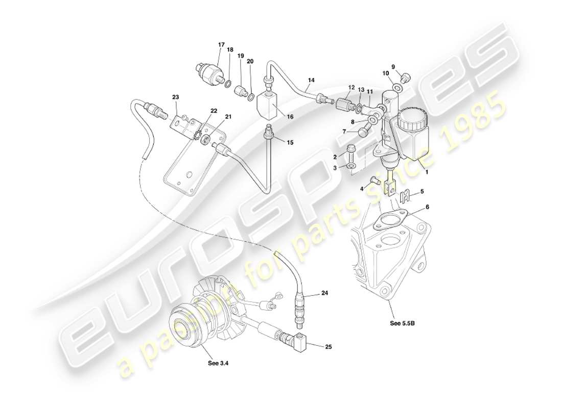 VIEW PARTS DIAGRAMS FROM THE ASTON MARTIN DB7 PARTS CATALOGUE a part diagram from the aston martin db7 parts catalogue