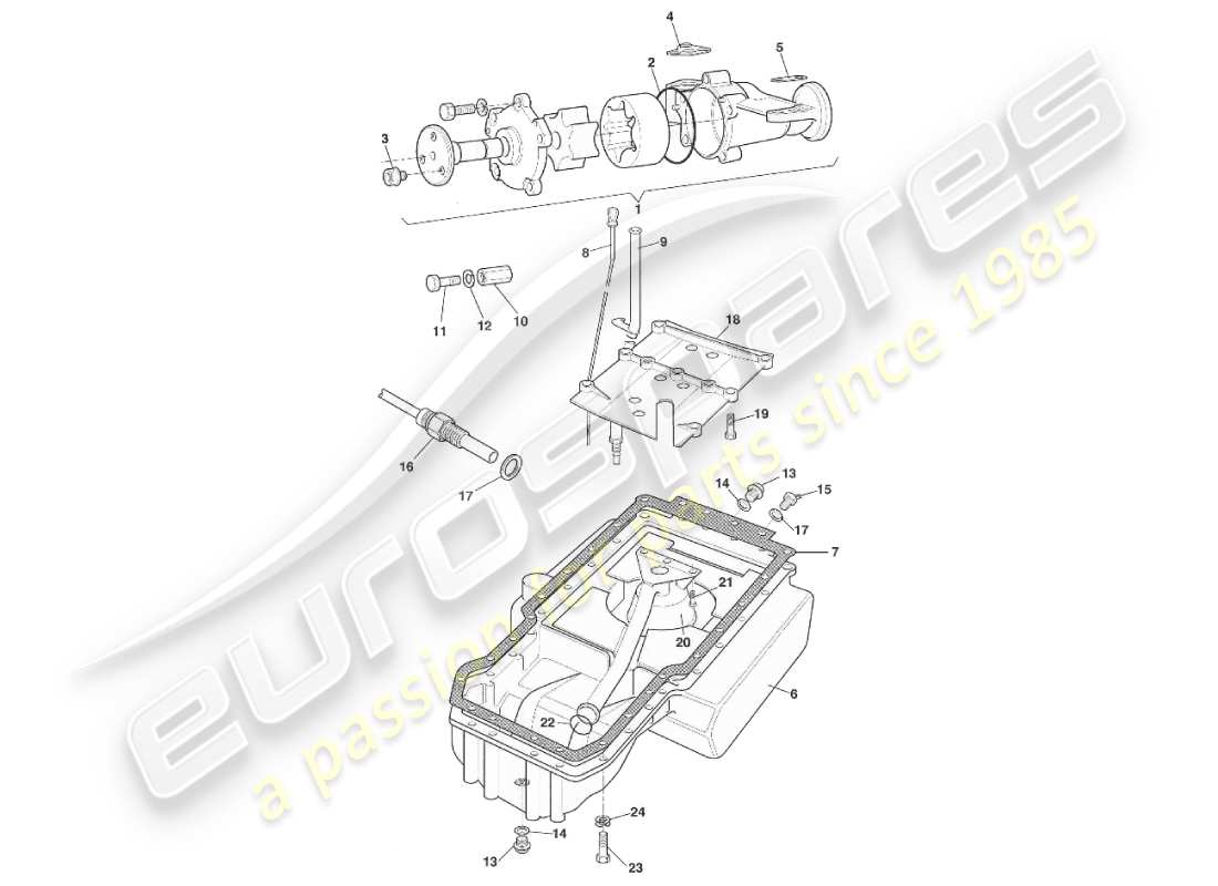 VIEW PARTS DIAGRAMS FROM THE ASTON MARTIN V8 VIRAGE PARTS CATALOGUE a part diagram from the aston martin v8 virage parts catalogue