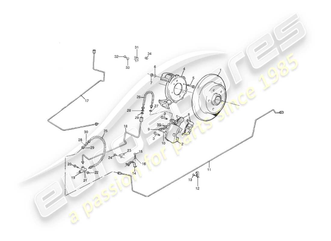 a part diagram from the aston martin v8 virage parts catalogue
