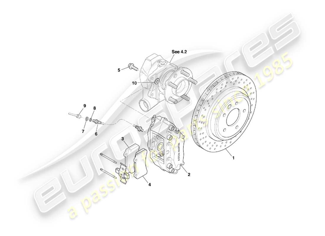 a part diagram from the aston martin db7 parts catalogue