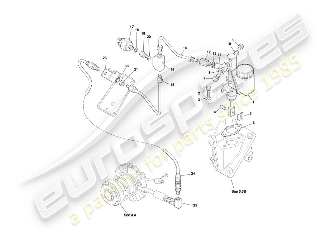 VIEW PARTS DIAGRAMS FROM THE ASTON MARTIN DB7 PARTS CATALOGUE a part diagram from the aston martin db7 parts catalogue