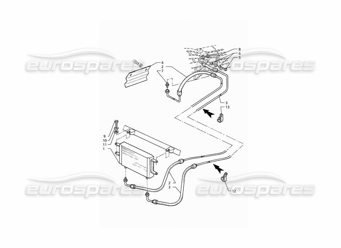 a part diagram from the maserati quattroporte (1996-2001) parts catalogue
