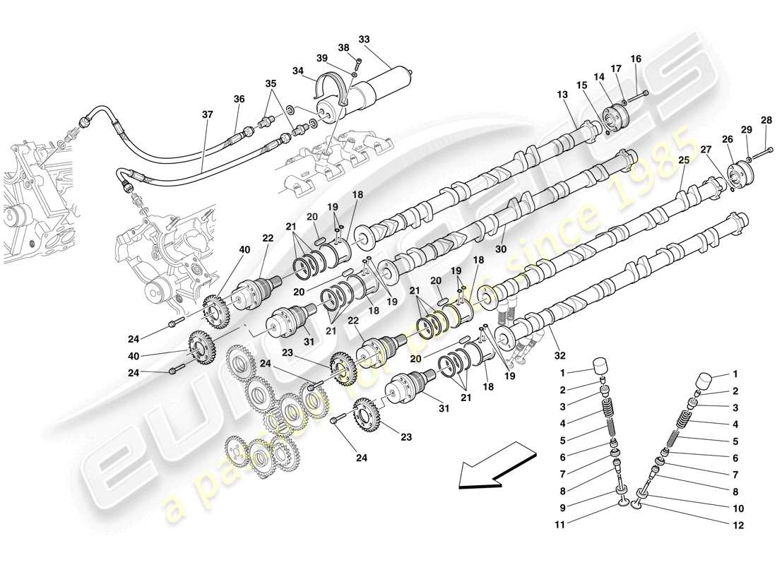 VIEW PARTS DIAGRAMS FROM THE MASERATI MC12 PARTS CATALOGUE a part diagram from the maserati mc12 parts catalogue