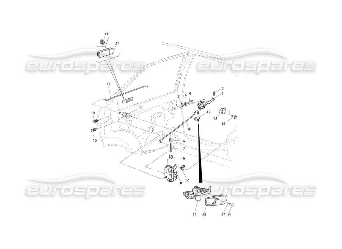 a part diagram from the maserati qtp v8 evoluzione parts catalogue