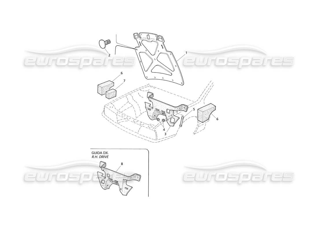 a part diagram from the maserati quattroporte (1996-2001) parts catalogue