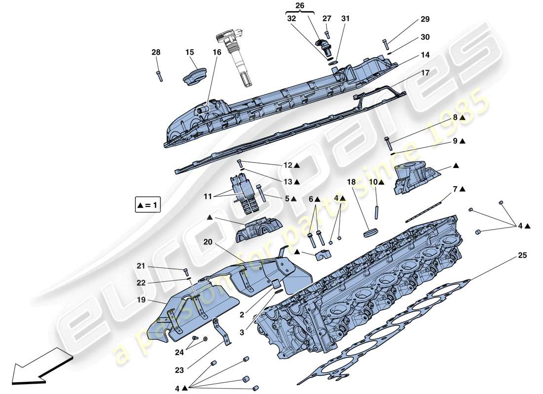 a part diagram from the ferrari gtc4 lusso (usa) parts catalogue