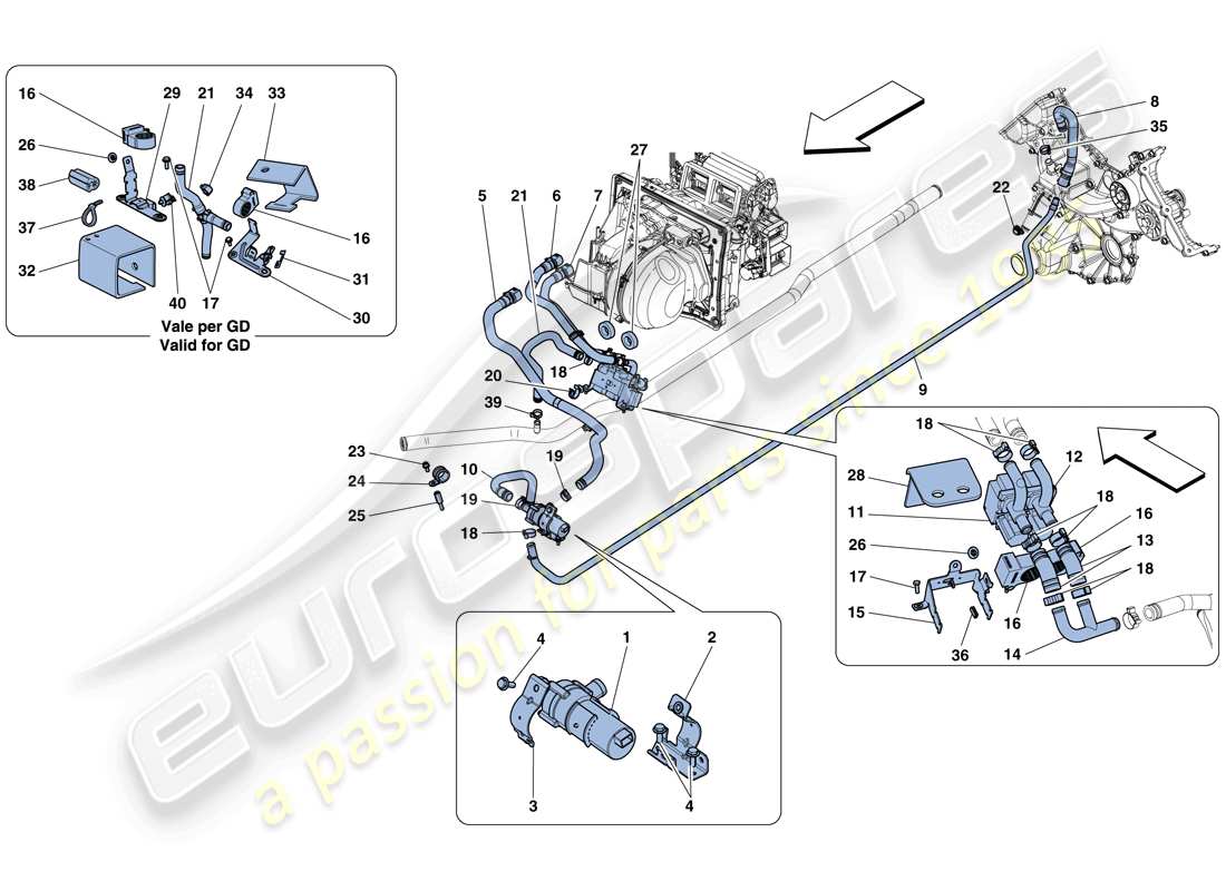 a part diagram from the ferrari 458 parts catalogue