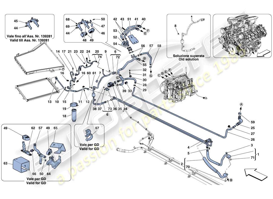 a part diagram from the Ferrari 488 Spider (RHD) parts catalogue