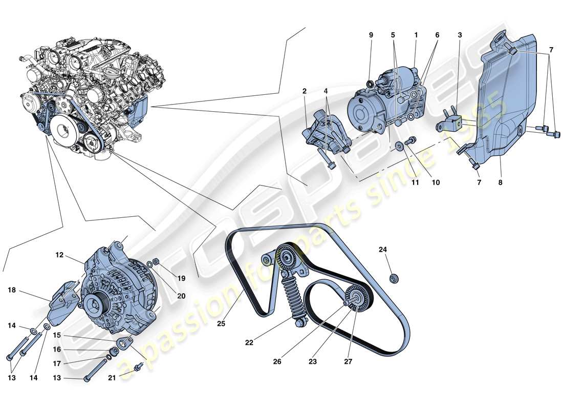 a part diagram from the ferrari gtc4 parts catalogue