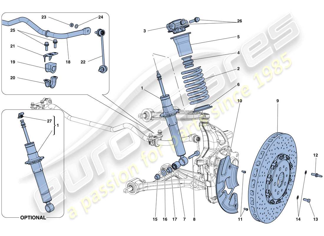 a part diagram from the Ferrari California T (USA) parts catalogue