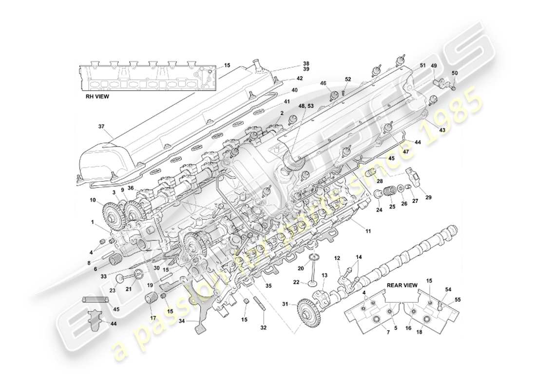 a part diagram from the aston martin db7 parts catalogue