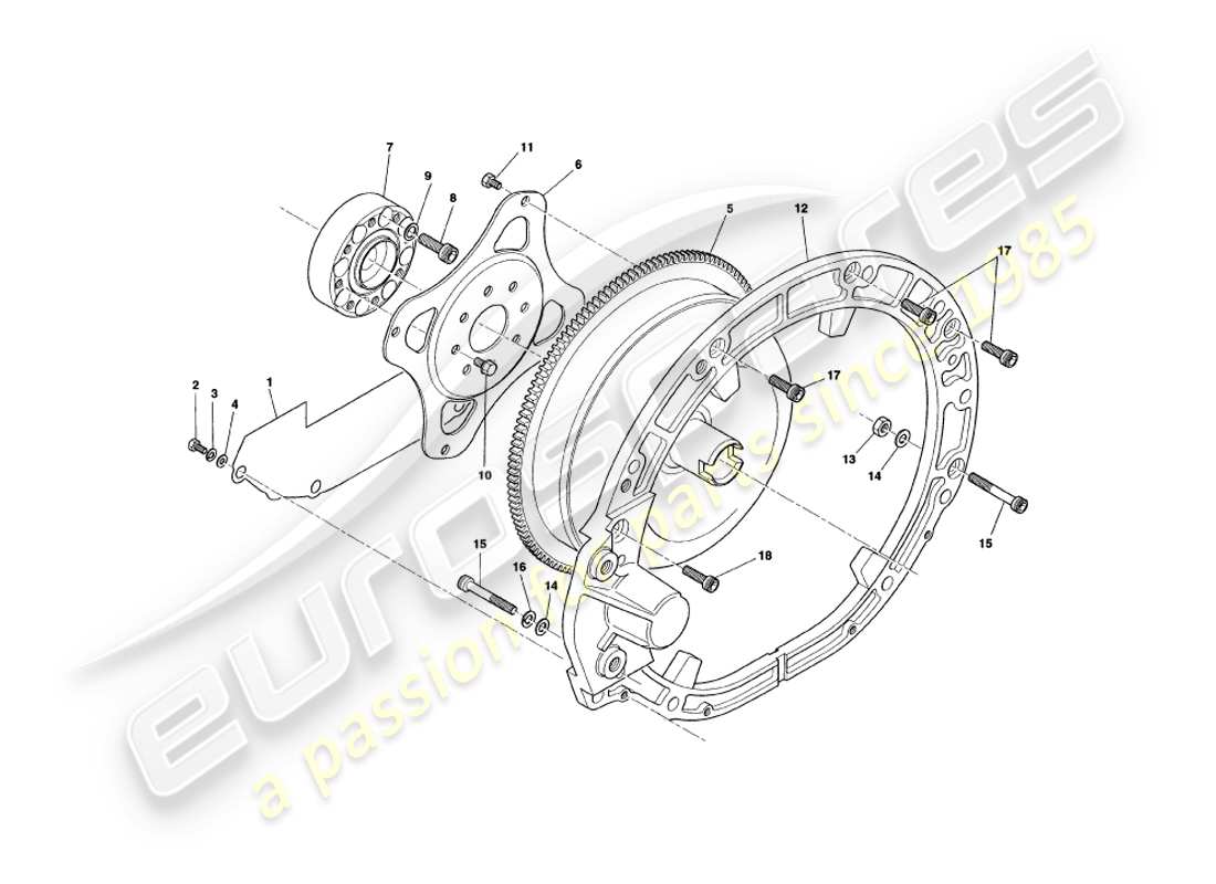 a part diagram from the aston martin v8 coupe parts catalogue