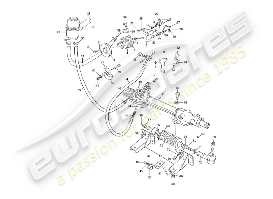 a part diagram from the aston martin v8 virage parts catalogue