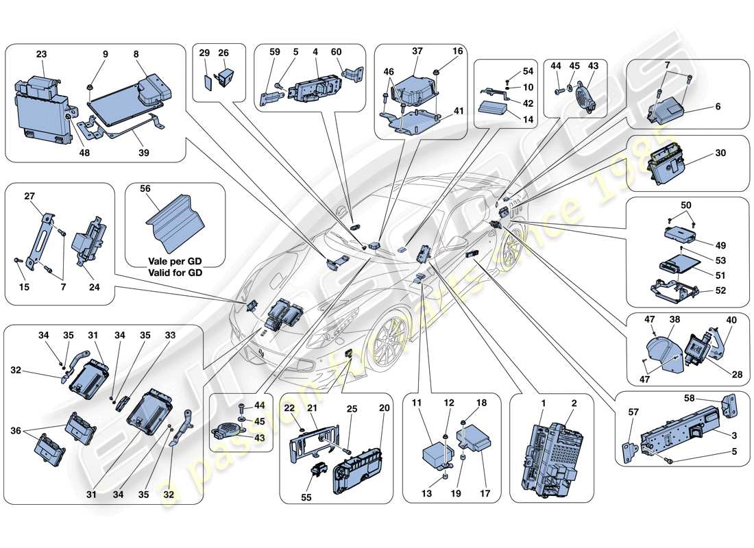 a part diagram from the Ferrari F12 TDF (USA) parts catalogue