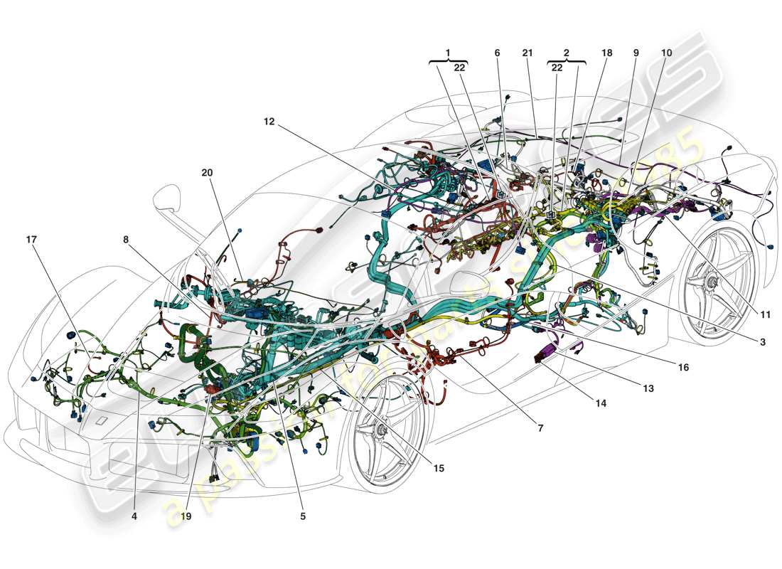 a part diagram from the ferrari laferrari parts catalogue