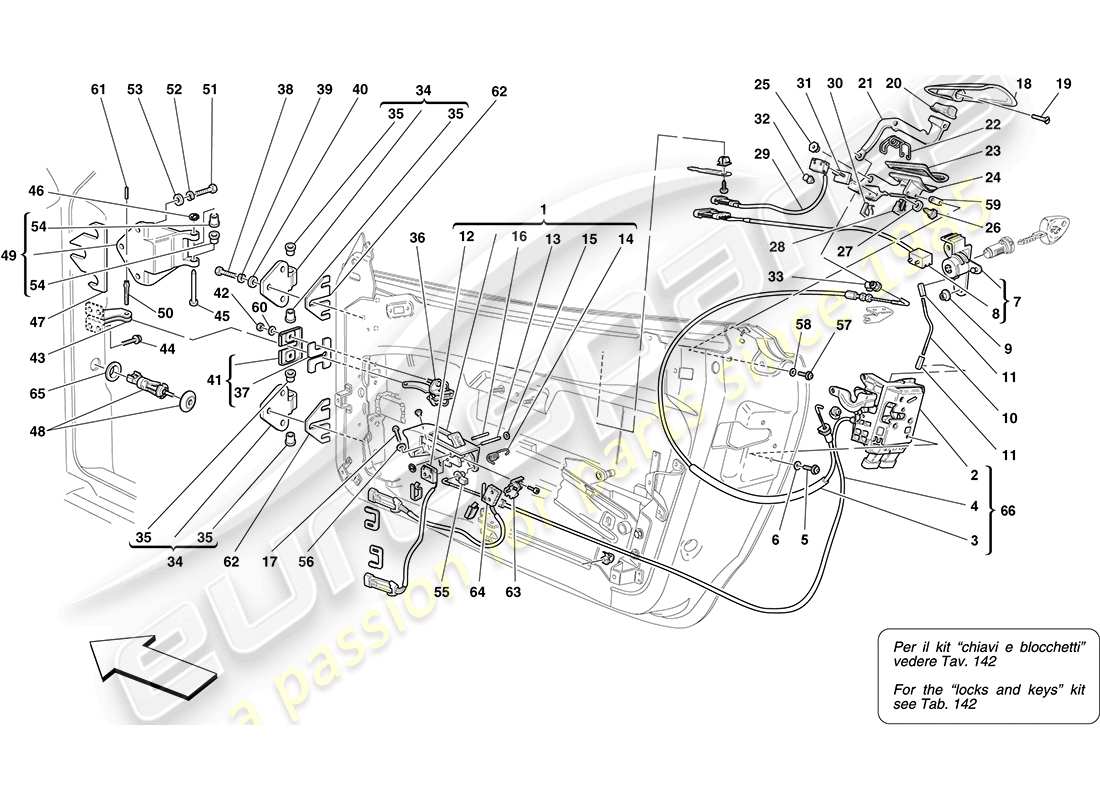 a part diagram from the Ferrari F430 Coupe (RHD) parts catalogue