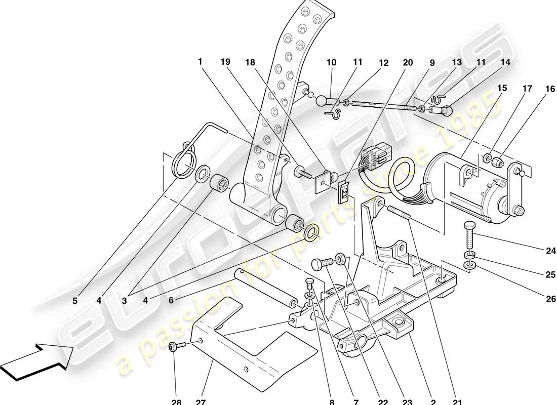 a part diagram from the Ferrari F430 Coupe (RHD) parts catalogue