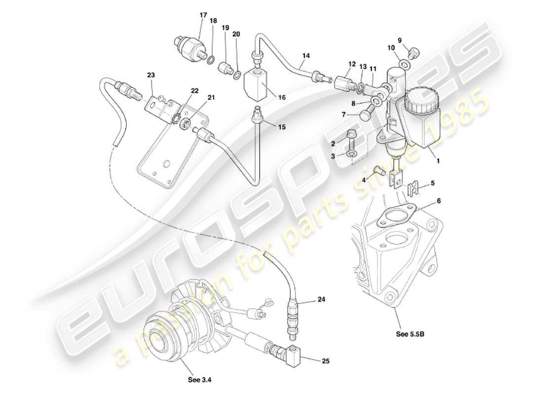 a part diagram from the aston martin db7 vantage (2002) parts catalogue