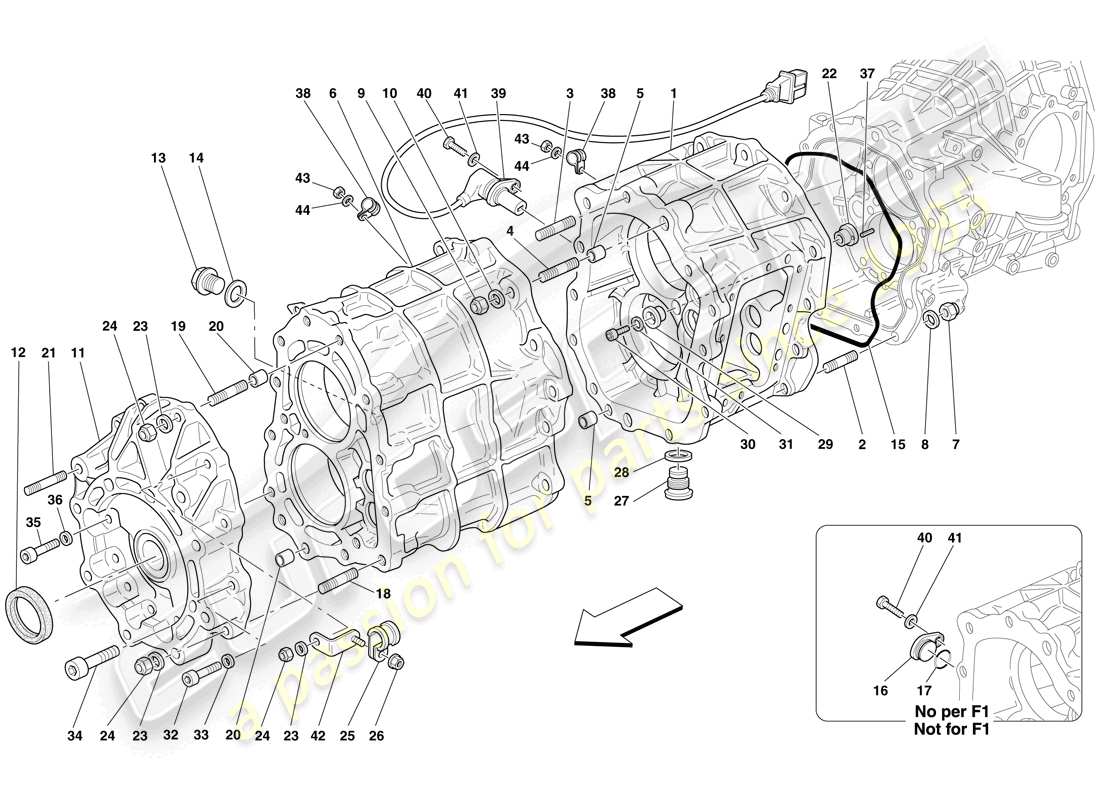a part diagram from the ferrari 599 parts catalogue