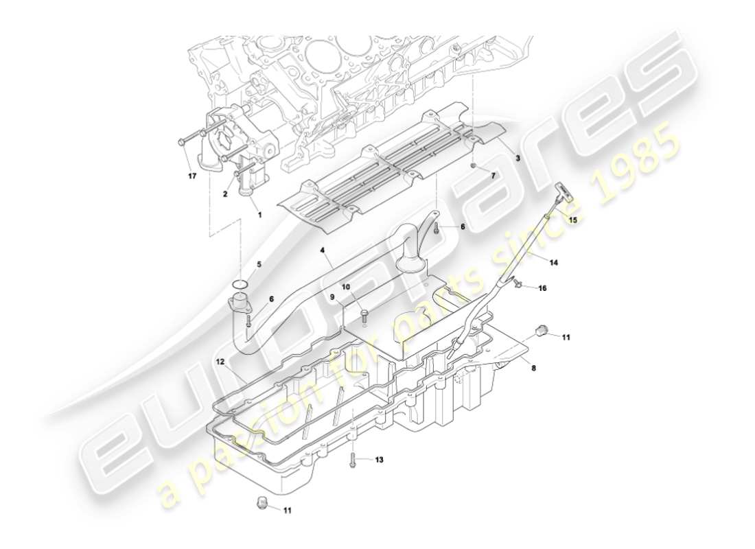 a part diagram from the aston martin vanquish (2004) parts catalogue