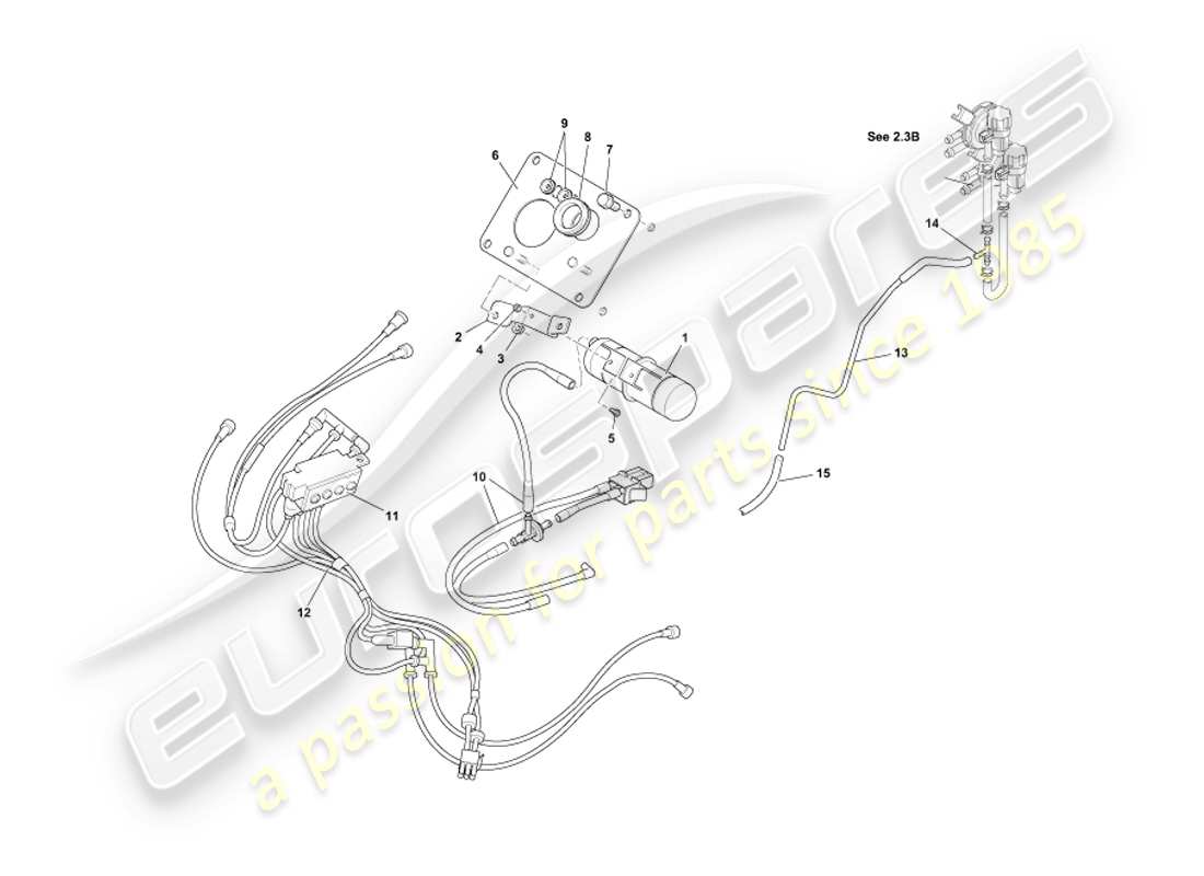 a part diagram from the aston martin db7 vantage (2004) parts catalogue