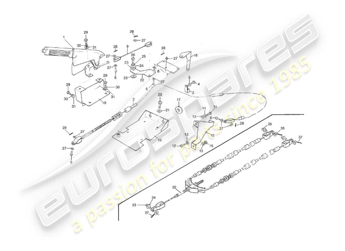 VIEW PARTS DIAGRAMS FROM THE ASTON MARTIN V8 VIRAGE PARTS CATALOGUE a part diagram from the aston martin v8 virage parts catalogue