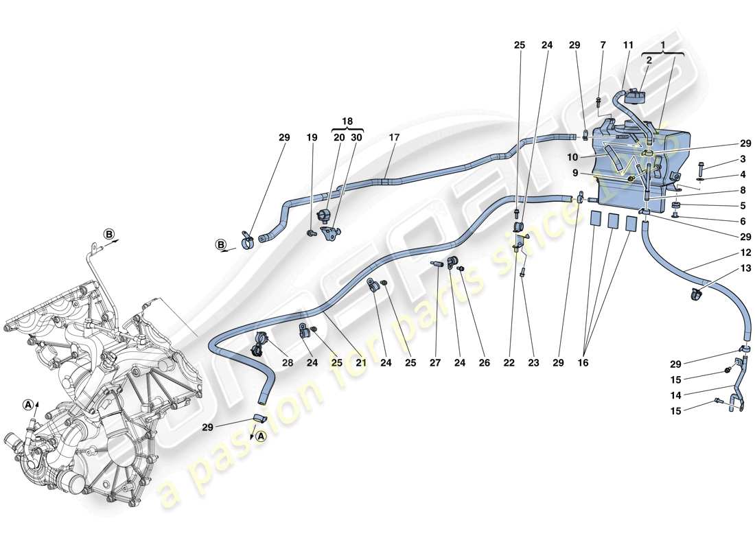 a part diagram from the ferrari laferrari parts catalogue