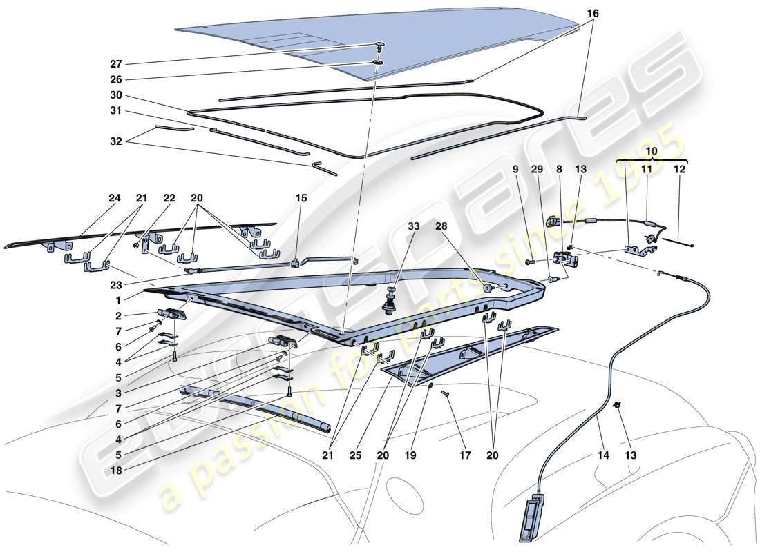 a part diagram from the ferrari laferrari parts catalogue