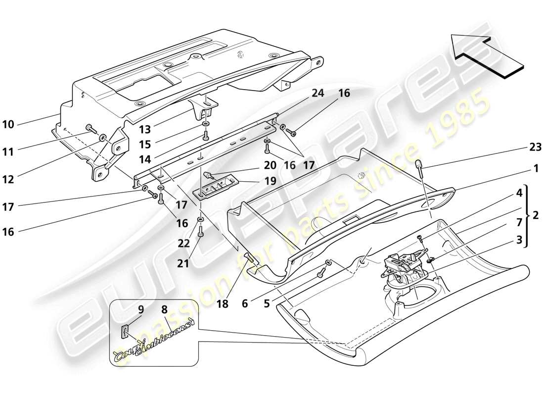 a part diagram from the Maserati Trofeo parts catalogue
