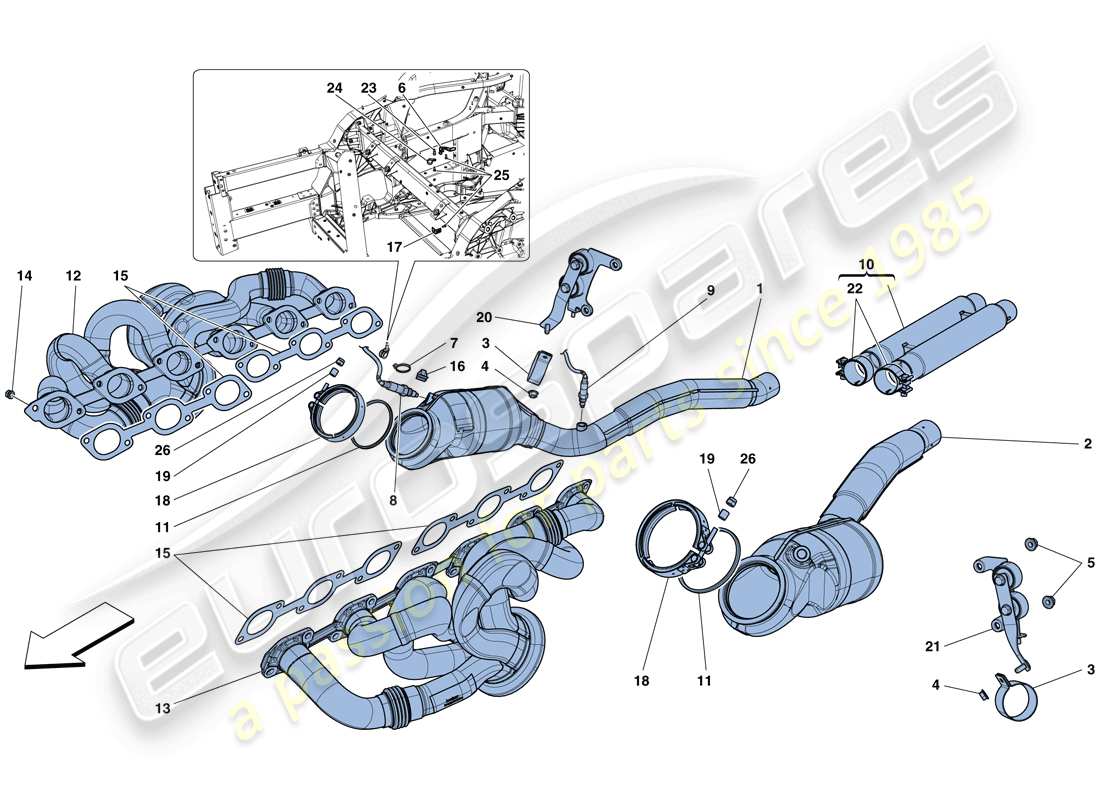 a part diagram from the Ferrari F12 TDF (USA) parts catalogue