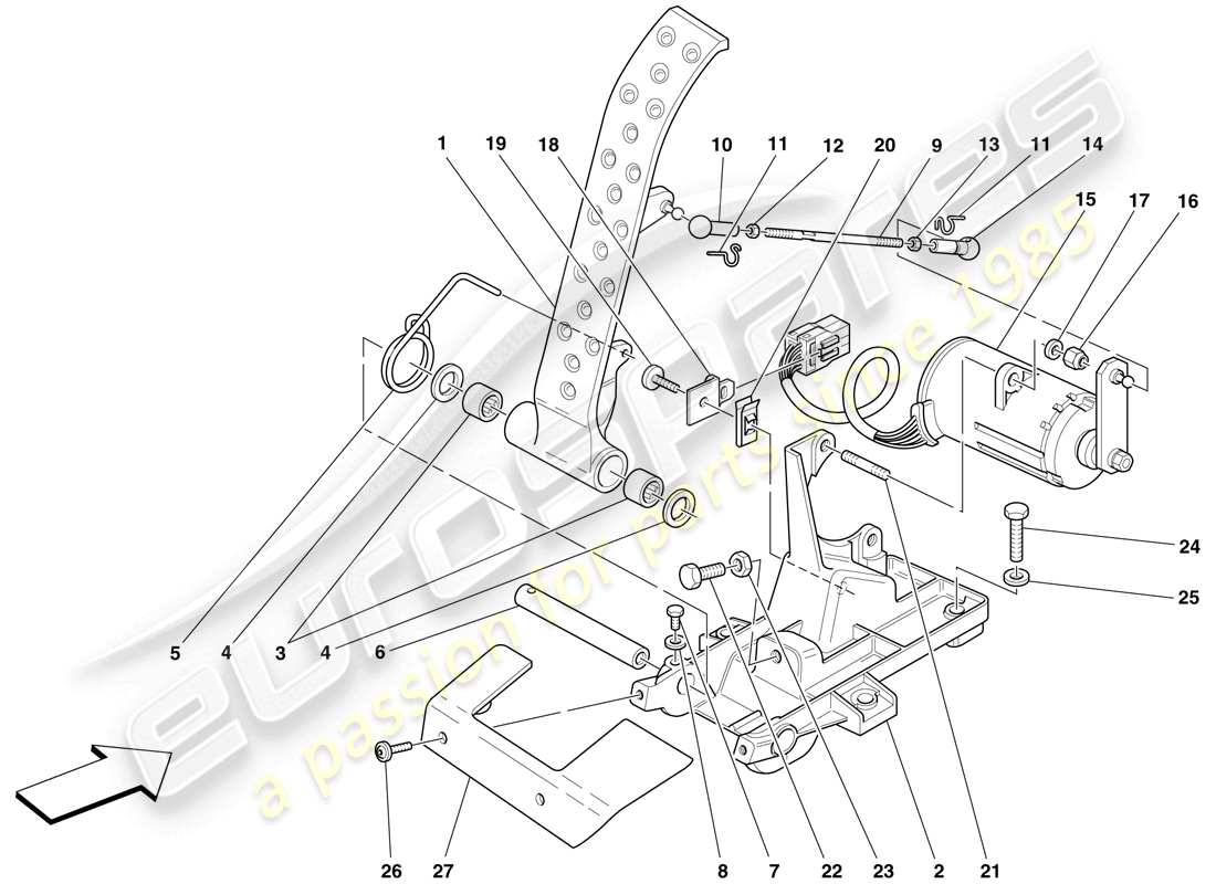 a part diagram from the ferrari f430 scuderia spider 16m (europe) parts catalogue
