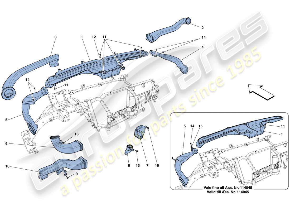 a part diagram from the Ferrari F12 Berlinetta (USA) parts catalogue