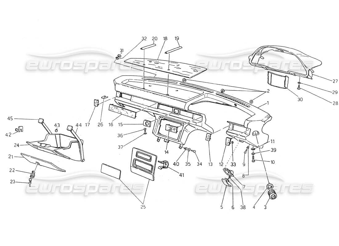 a part diagram from the maserati biturbo (1983-1995) parts catalogue