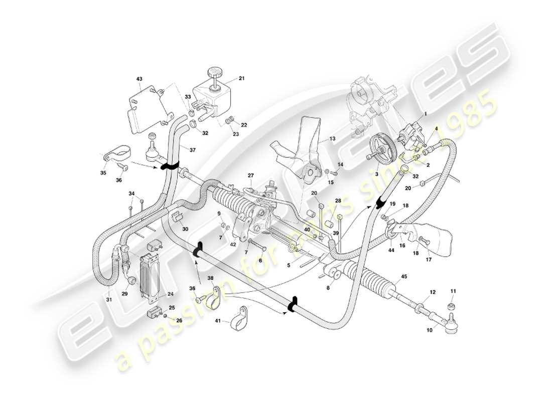 VIEW PARTS DIAGRAMS FROM THE ASTON MARTIN DB7 PARTS CATALOGUE a part diagram from the aston martin db7 parts catalogue