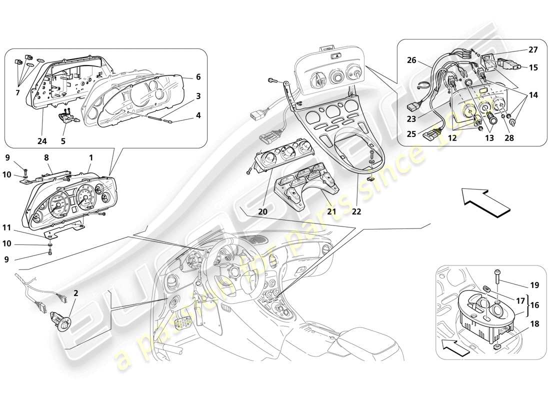 a part diagram from the maserati 4200 parts catalogue