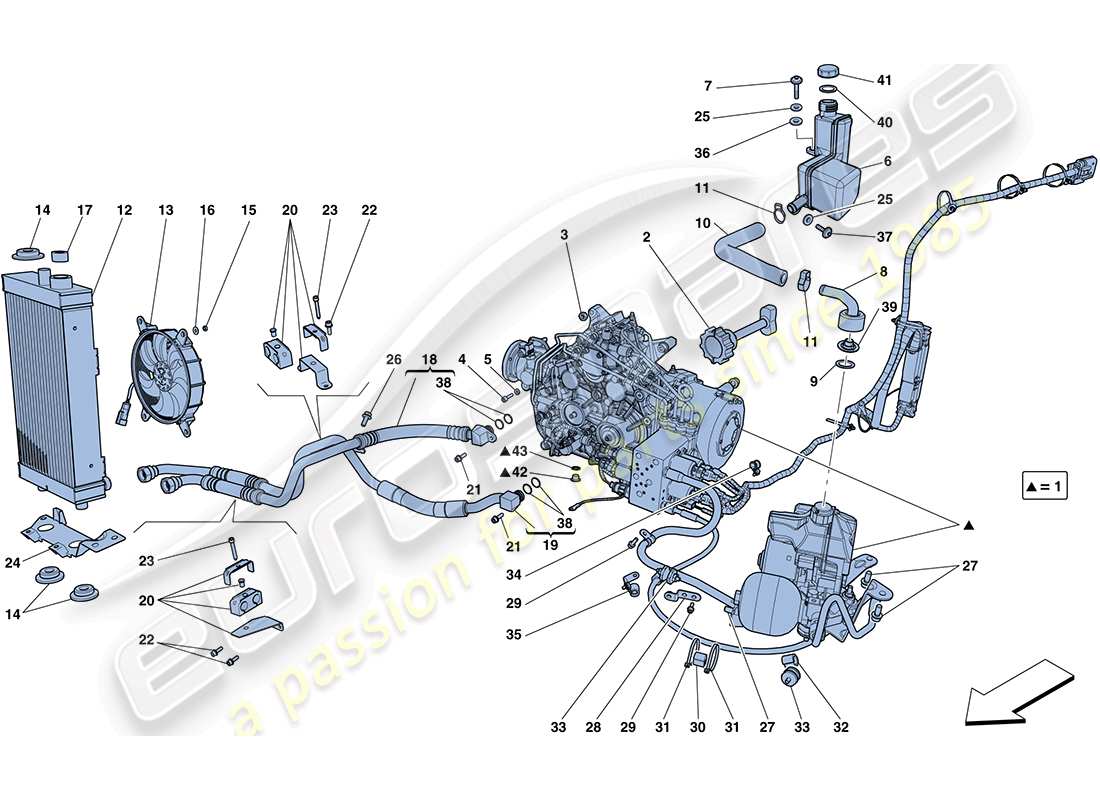 a part diagram from the ferrari ff (europe) parts catalogue
