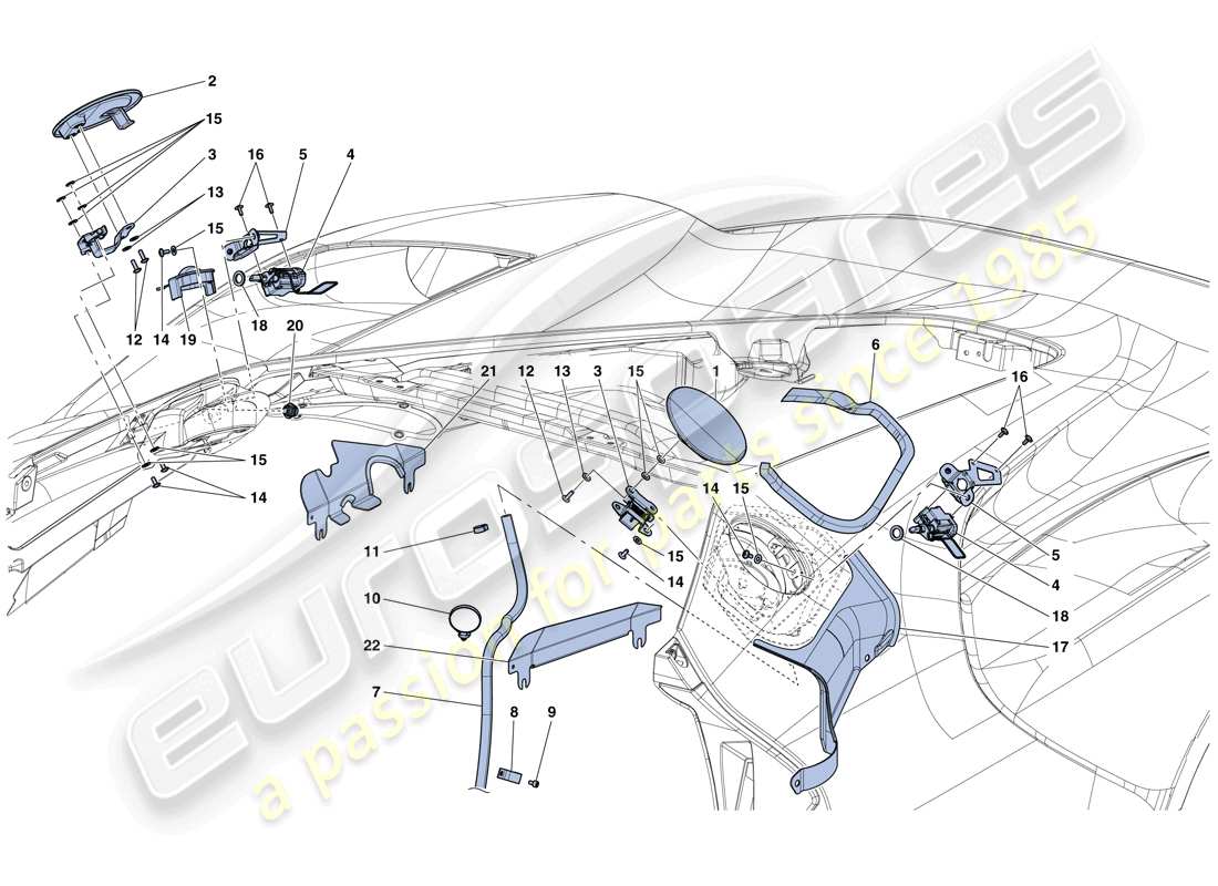 a part diagram from the ferrari laferrari parts catalogue