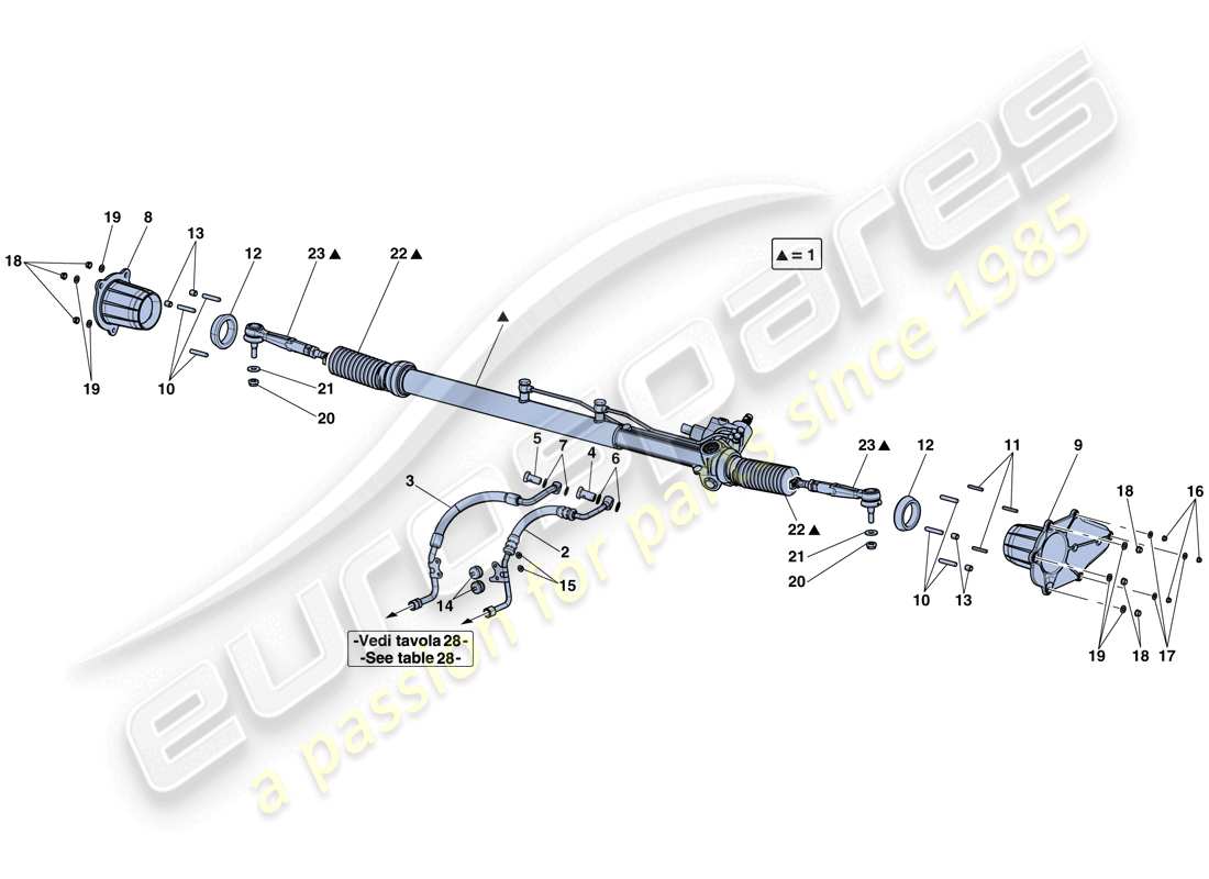 a part diagram from the ferrari laferrari parts catalogue