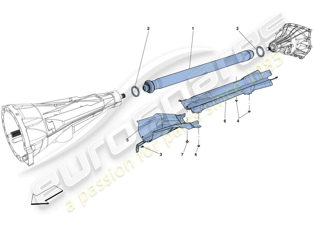 a part diagram from the ferrari gtc4 lusso (rhd) parts catalogue