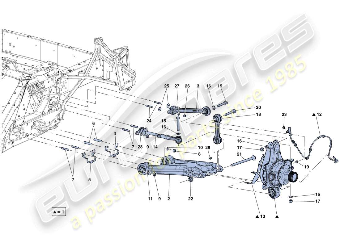 a part diagram from the ferrari laferrari aperta (europe) parts catalogue