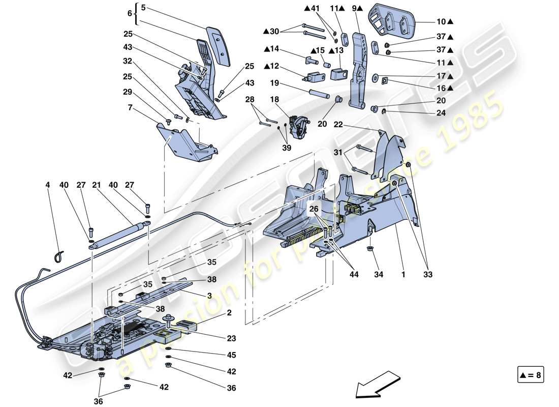a part diagram from the ferrari laferrari parts catalogue