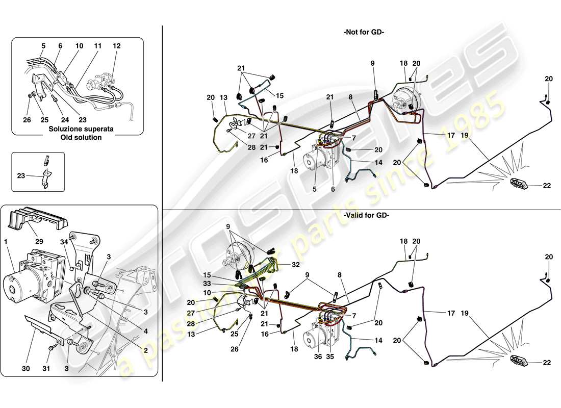 a part diagram from the ferrari california parts catalogue