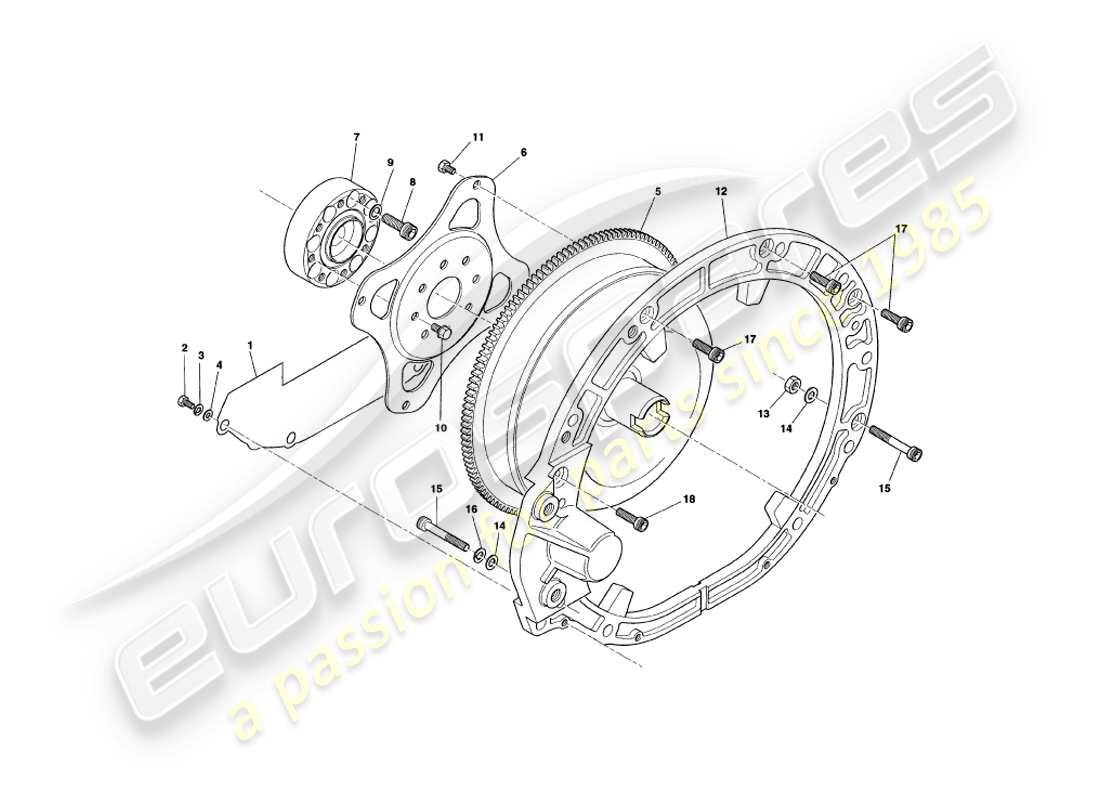 a part diagram from the aston martin v8 coupe parts catalogue