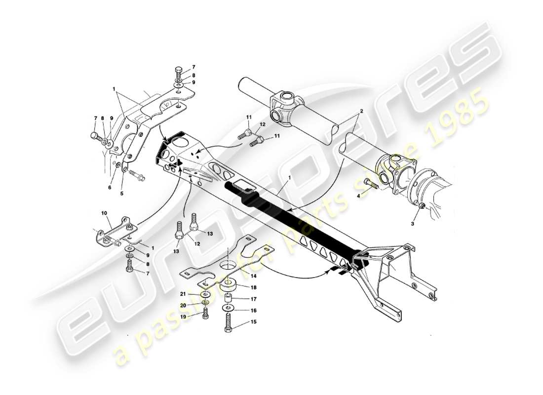 a part diagram from the aston martin v8 coupe parts catalogue