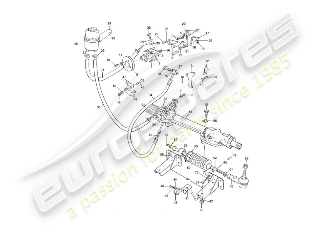a part diagram from the aston martin v8 virage parts catalogue