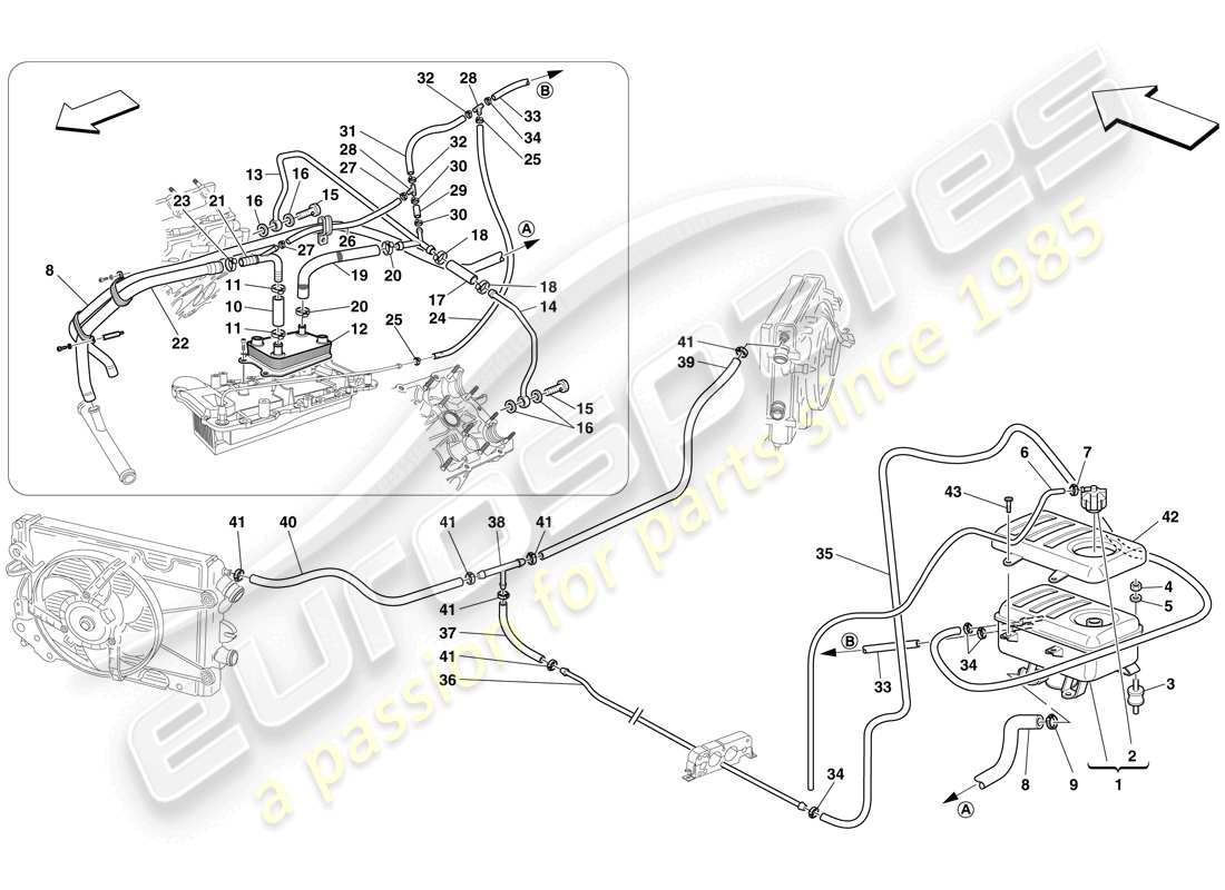 a part diagram from the ferrari 430 parts catalogue