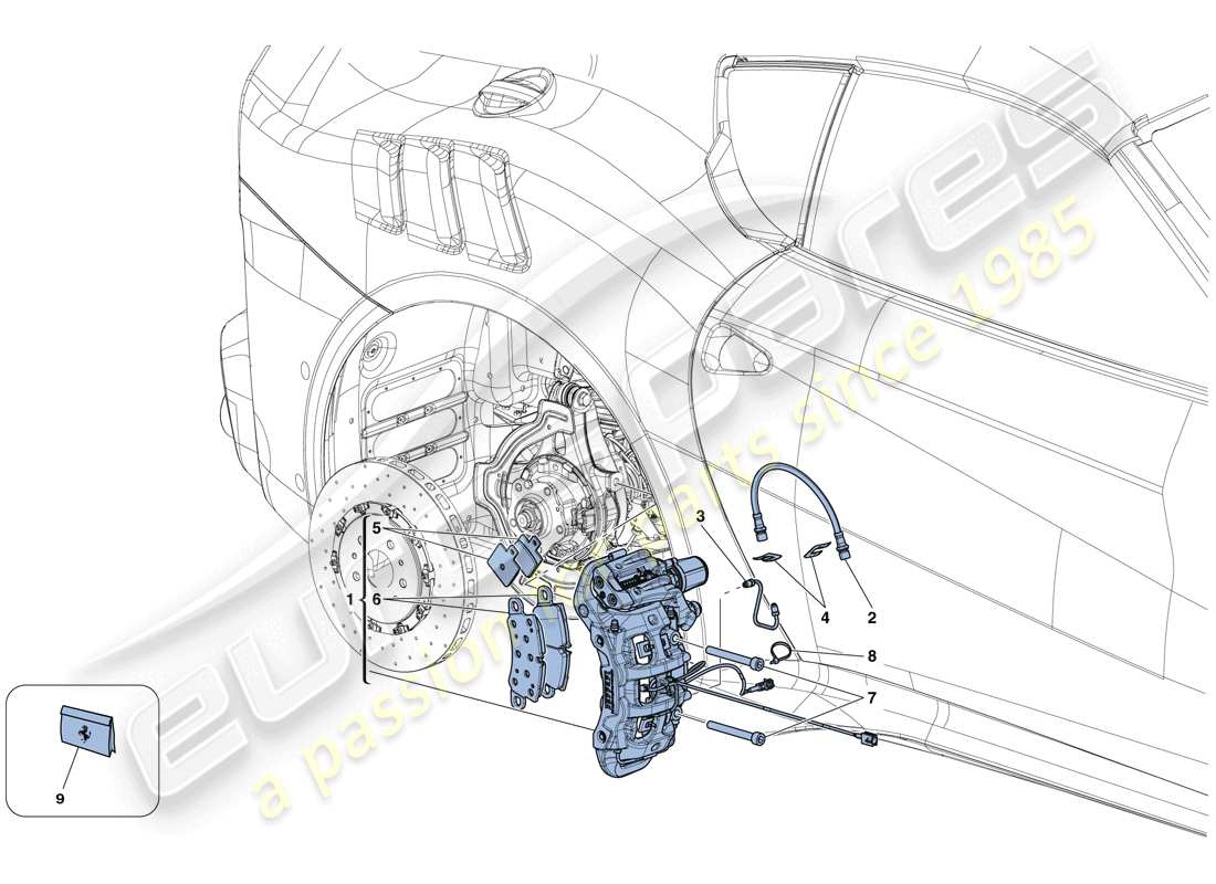 a part diagram from the Ferrari F12 TDF (Europe) parts catalogue