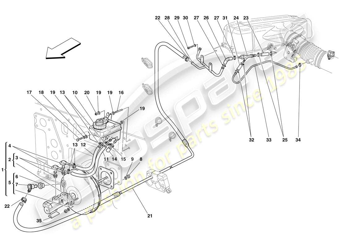 a part diagram from the maserati mc12 parts catalogue